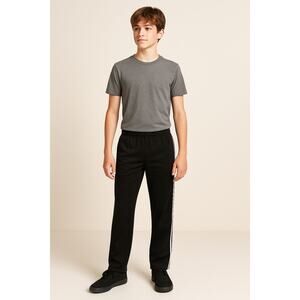 Classic Black Track Pants XS Jogger Youth M 10/12 Athleisure Streetwear